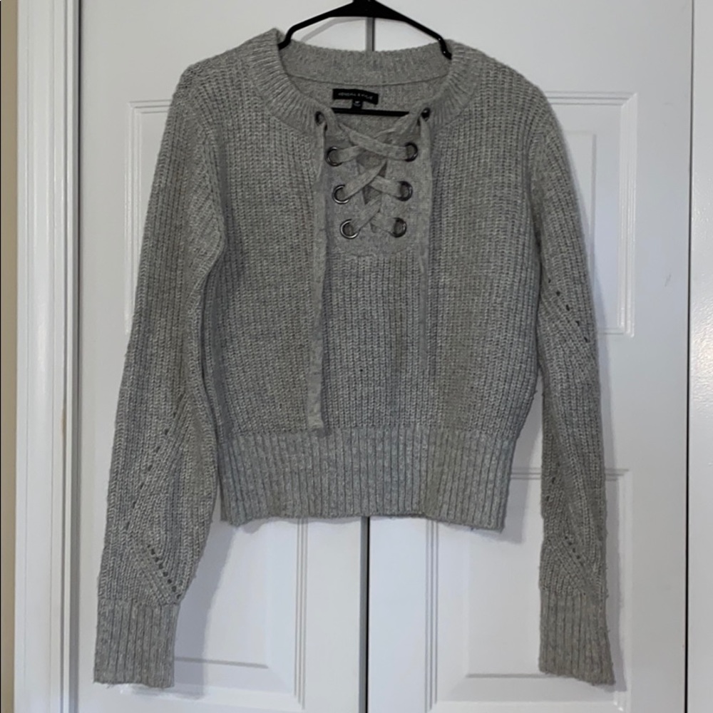 Kendall&Kylie Lace-up Sweater